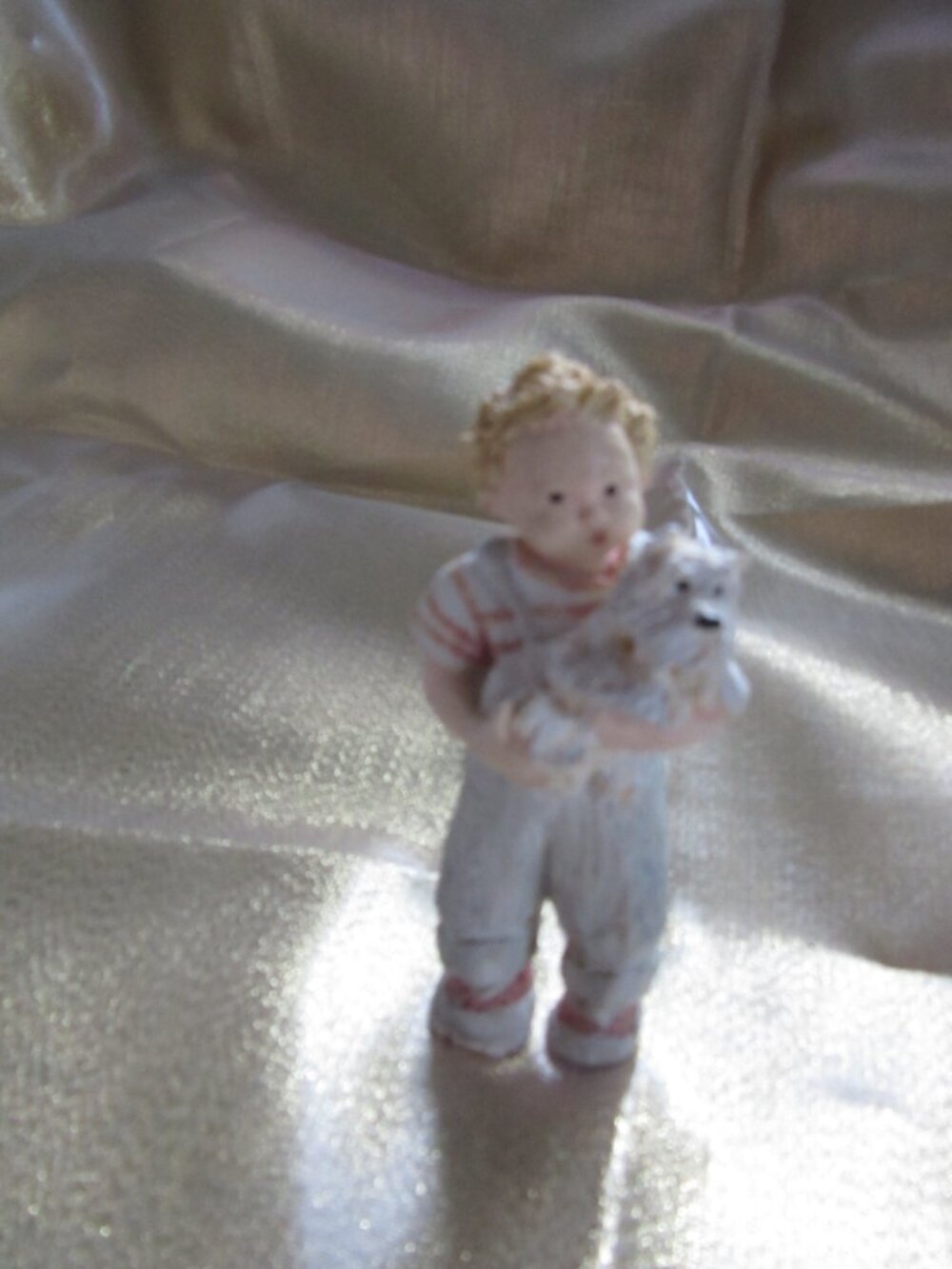 Vintage Applause Collection - Daze Mortensen Rare Boy & Dog Sculpture